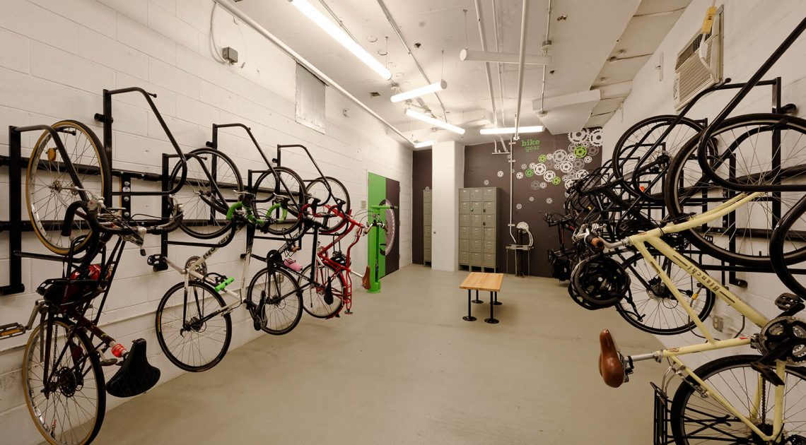 High capacity bike room